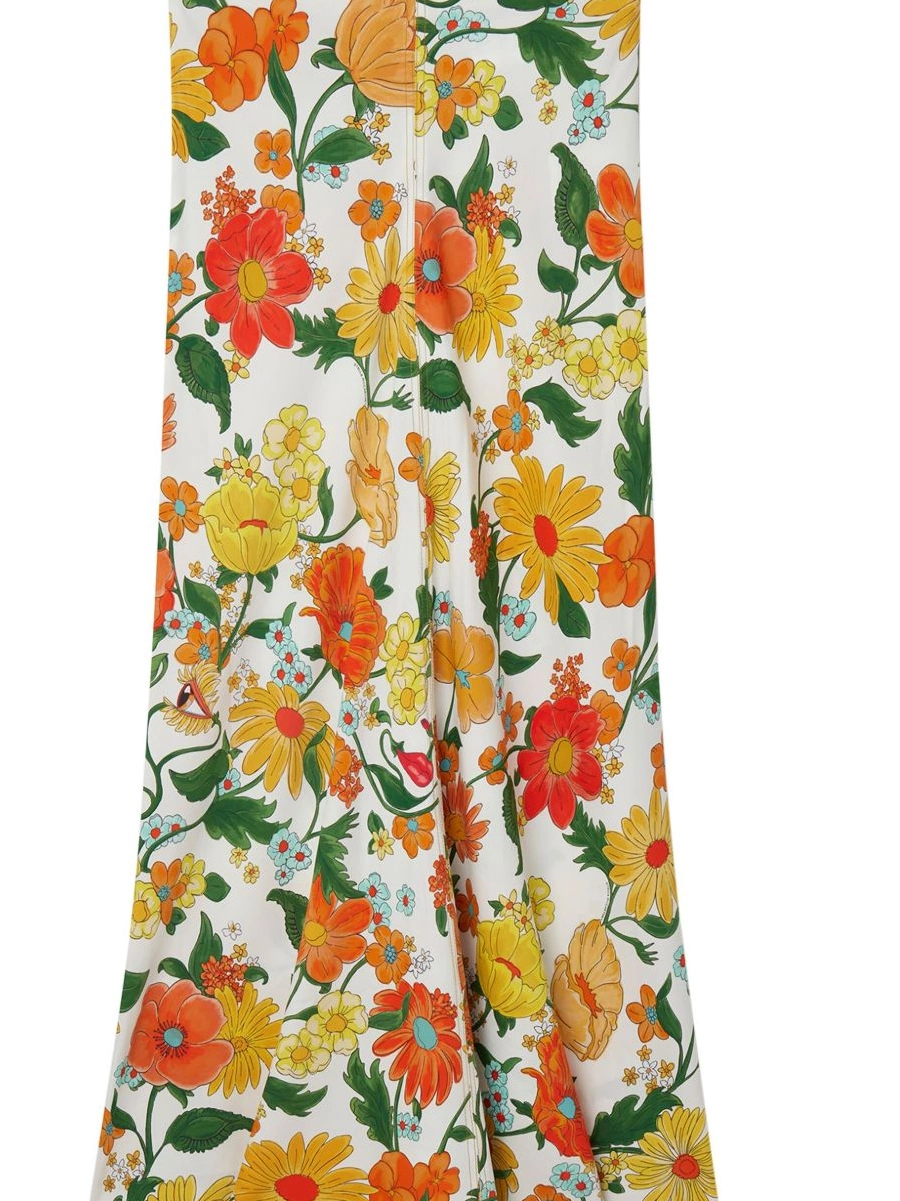 McCartney Garden-print Stella maxi flared Lady Women skirt 0528